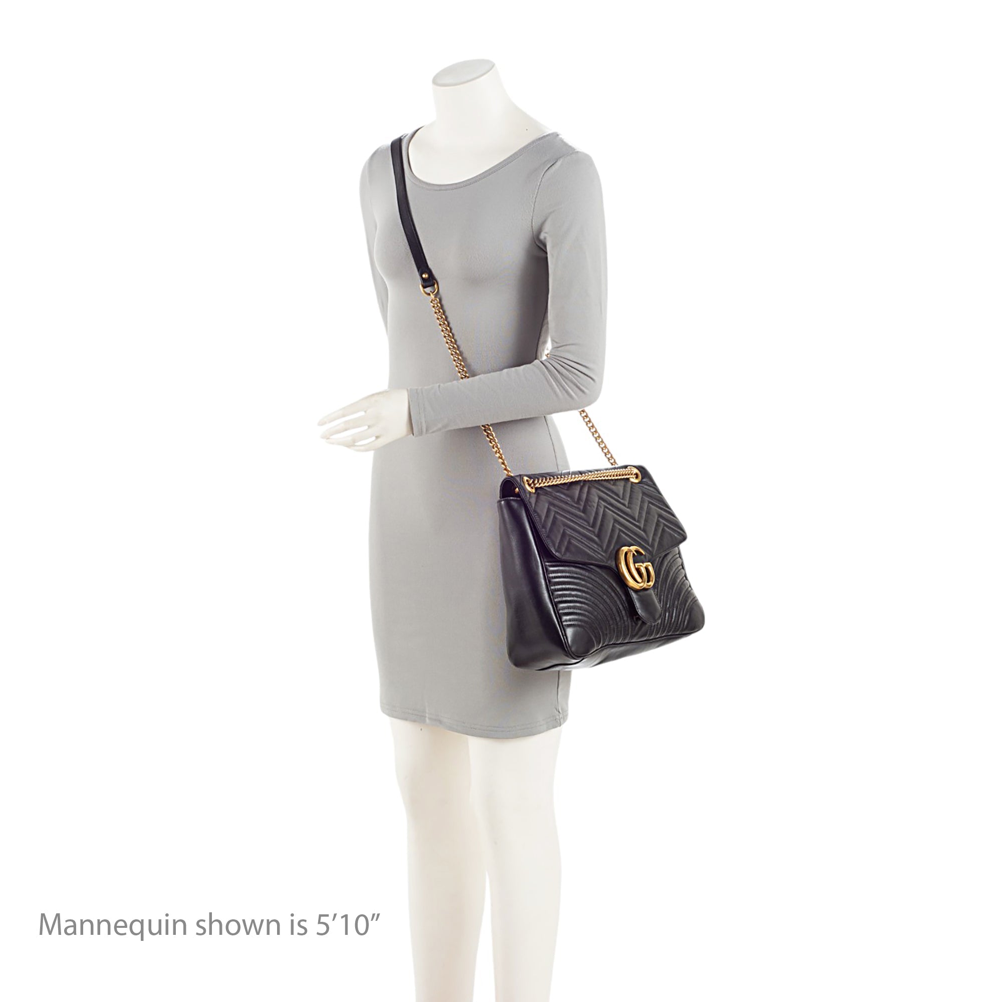 Gucci Matelasse Leather GG Marmont XL Flap Bag