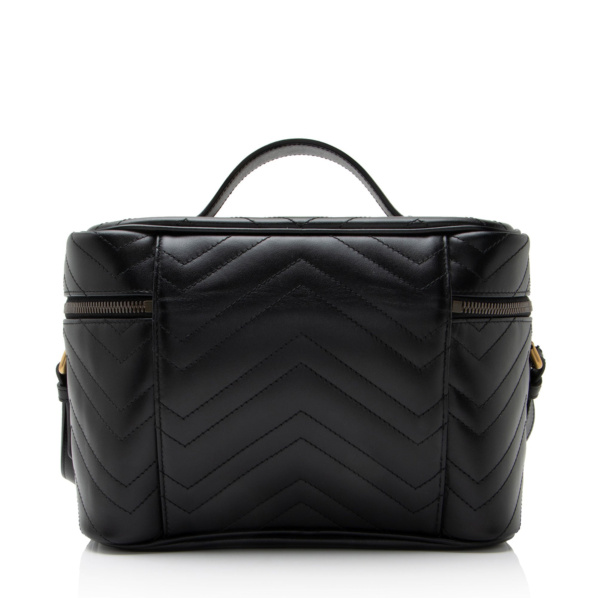 Gucci Matelasse Leather GG Marmont Vanity Large Top Handle