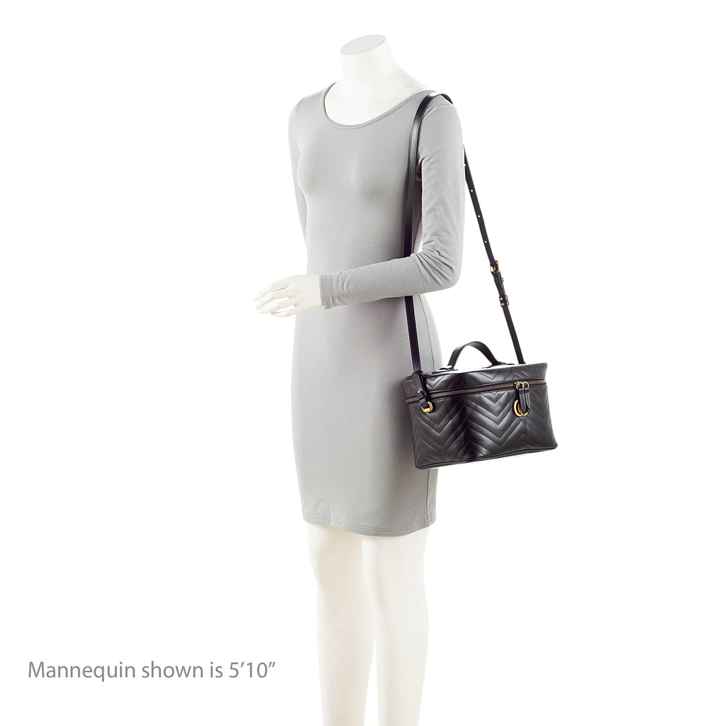 Gucci Matelasse Leather GG Marmont Vanity Large Top Handle