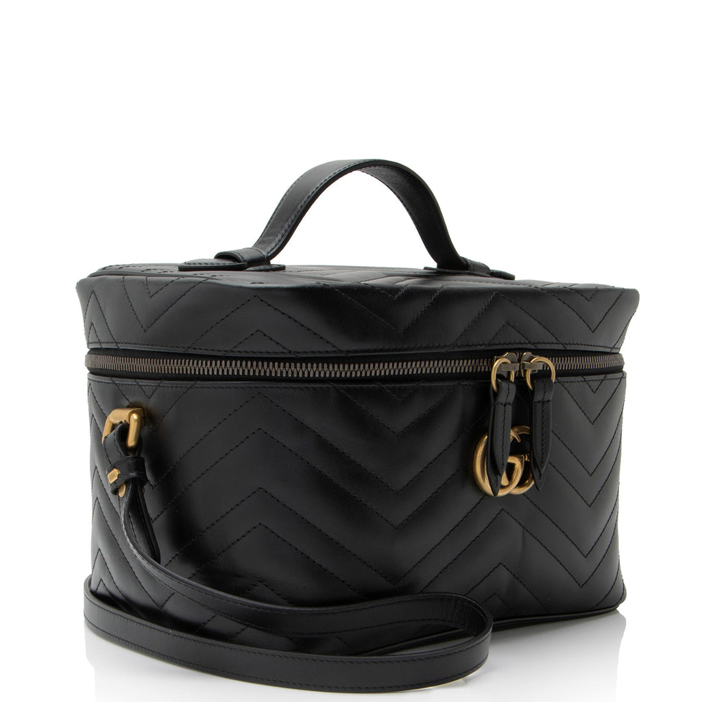 Gucci Matelasse Leather GG Marmont Vanity Large Top Handle