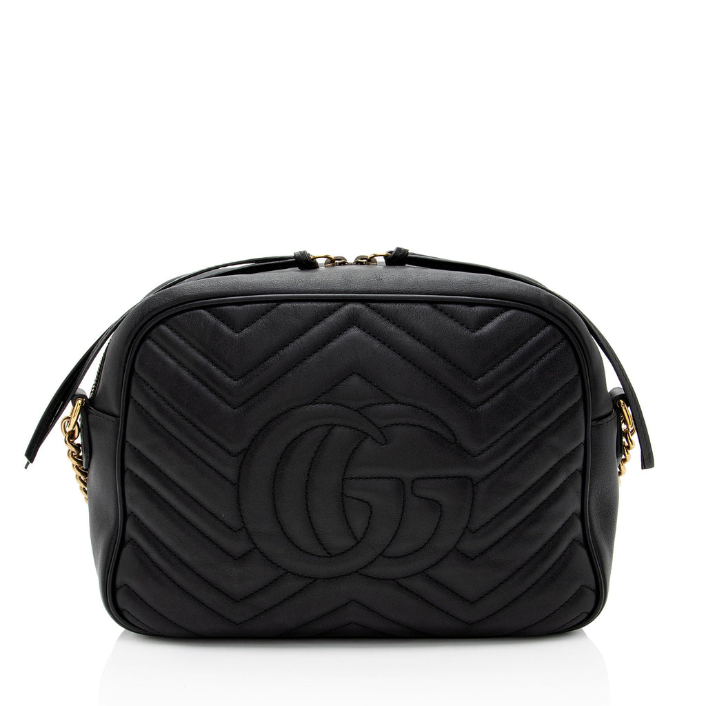 Gucci Matelasse Leather GG Marmont Large Camera Bag