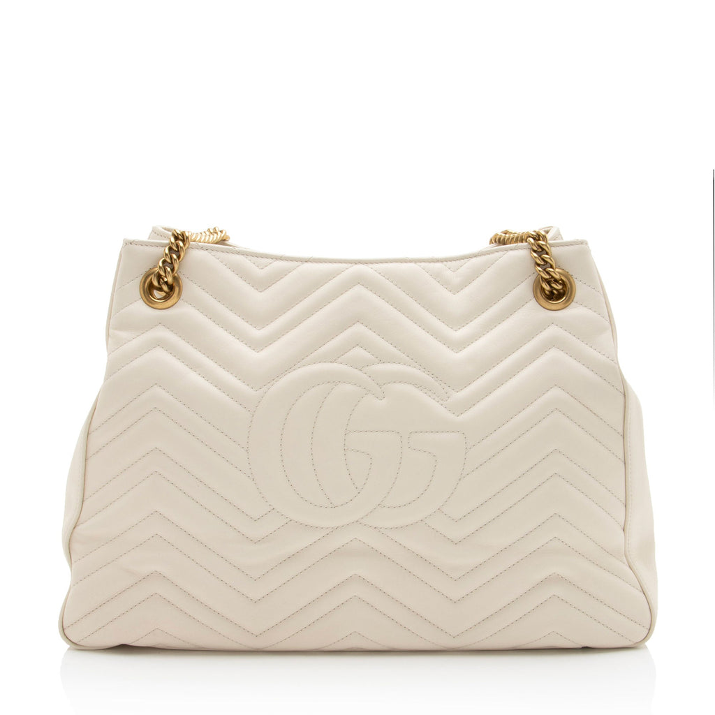 Gucci Matelasse Leather GG Marmont Medium Chain Shoulder Bag