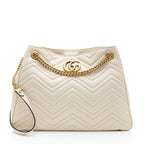 Gucci Matelasse Leather GG Marmont Medium Chain Shoulder Bag