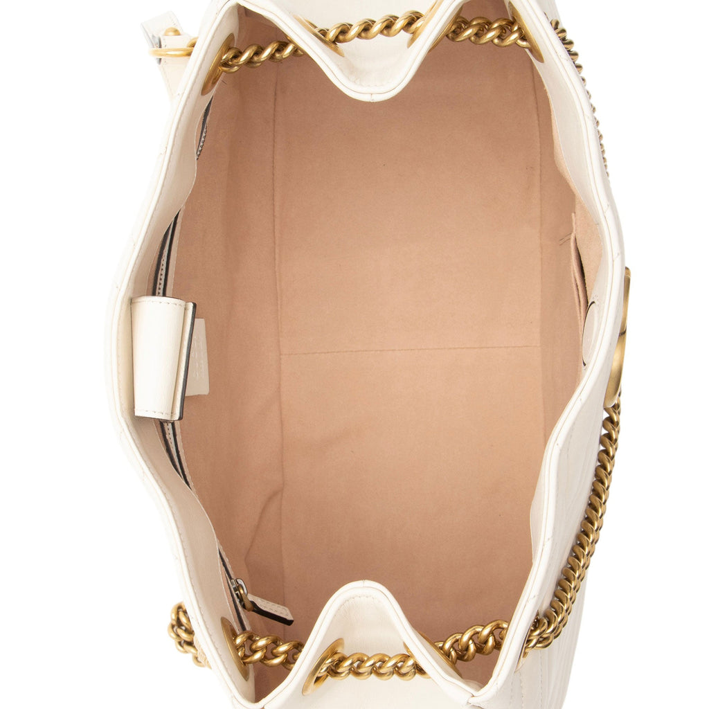 Gucci Matelasse Leather GG Marmont Medium Chain Shoulder Bag