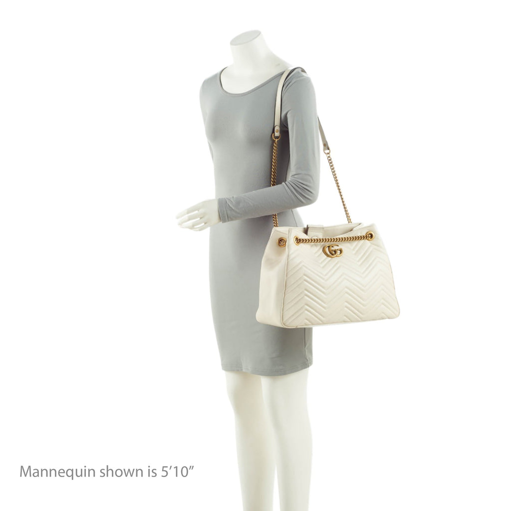Gucci Matelasse Leather GG Marmont Medium Chain Shoulder Bag