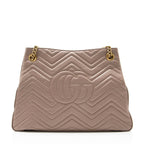 Gucci Matelasse Leather GG Marmont Medium Chain Shoulder Bag
