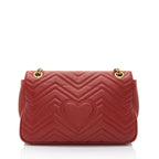 Gucci Matelasse Leather GG Marmont Medium Flap Bag (SHF-nwt9t4)