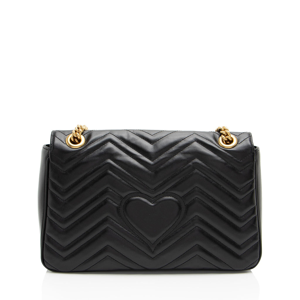 Gucci Matelasse Leather GG Marmont Medium Flap Bag (SHF-Xorpjv)