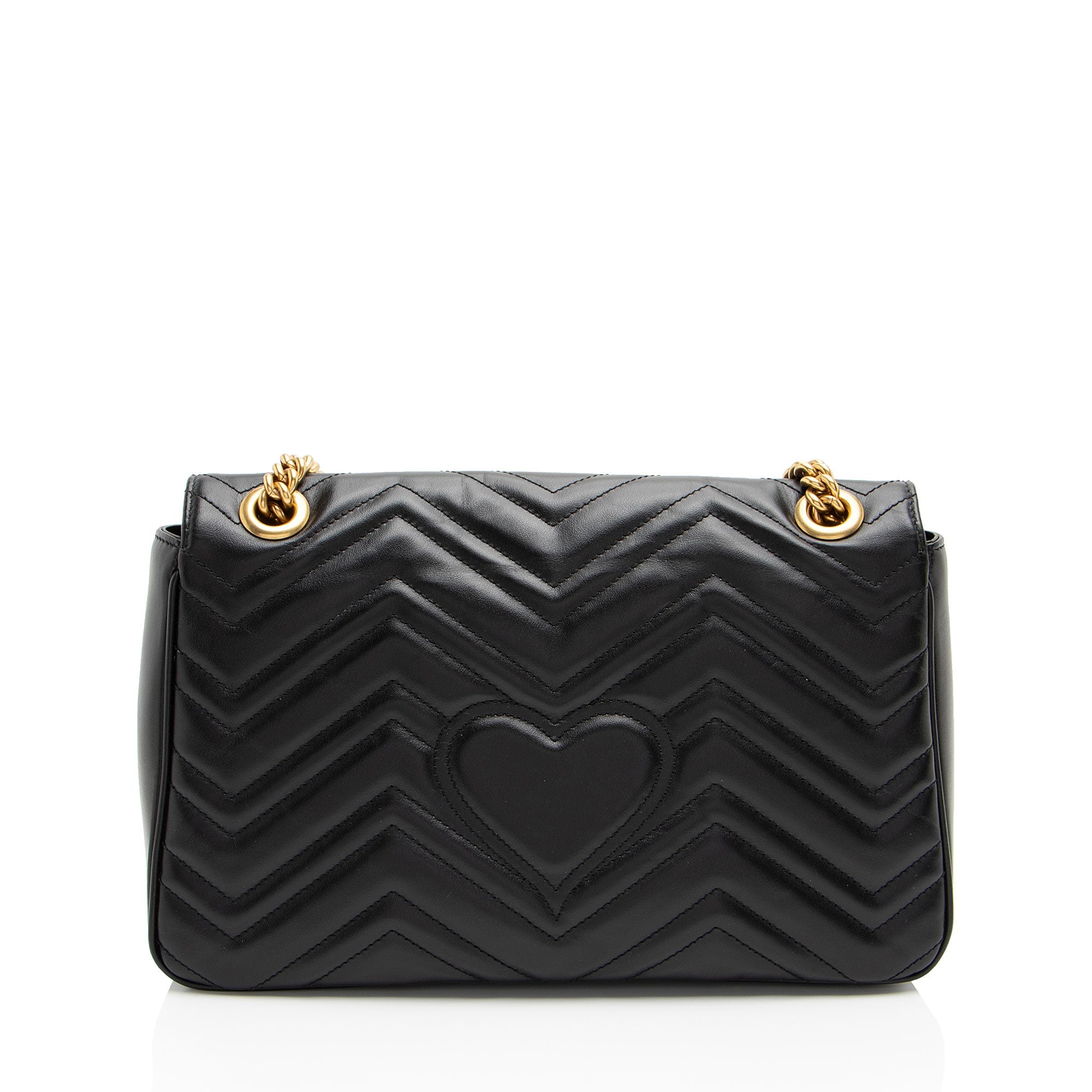 Gucci Matelasse Leather GG Marmont Medium Flap Bag (SHF-Xorpjv)