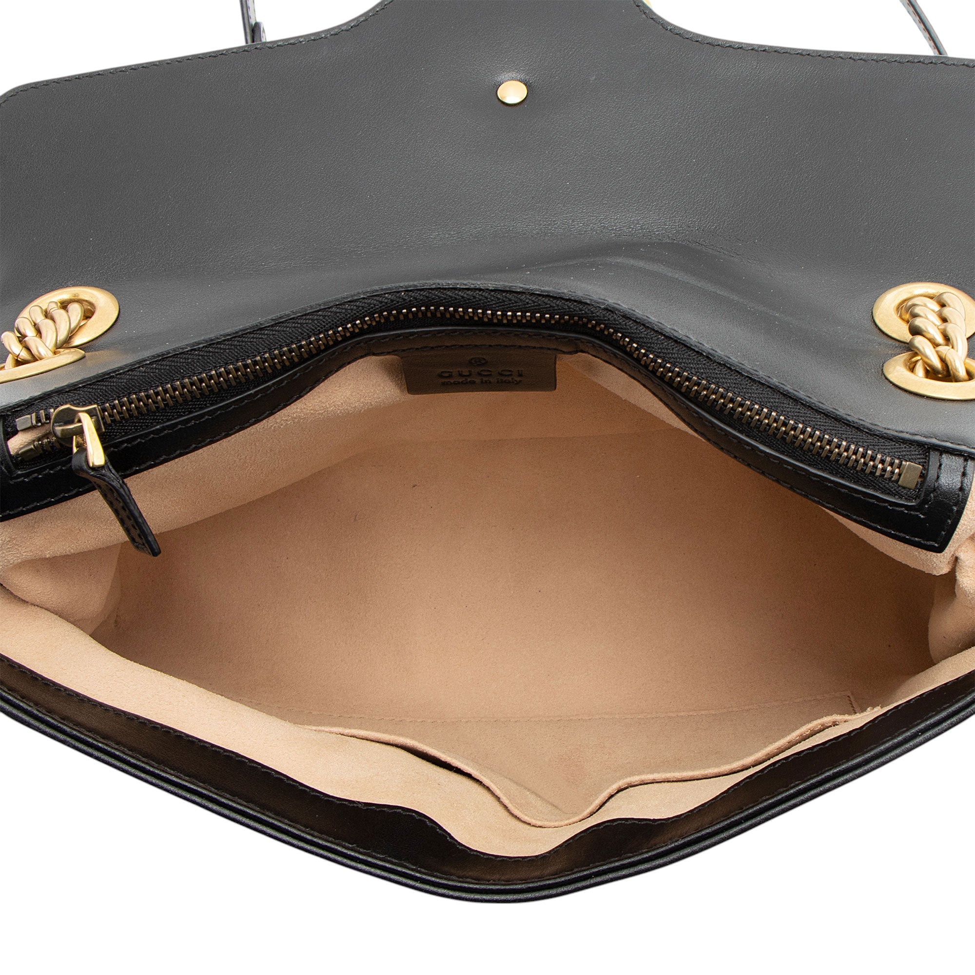Gucci Matelasse Leather GG Marmont Medium Flap Bag (SHF-d4o6xL)