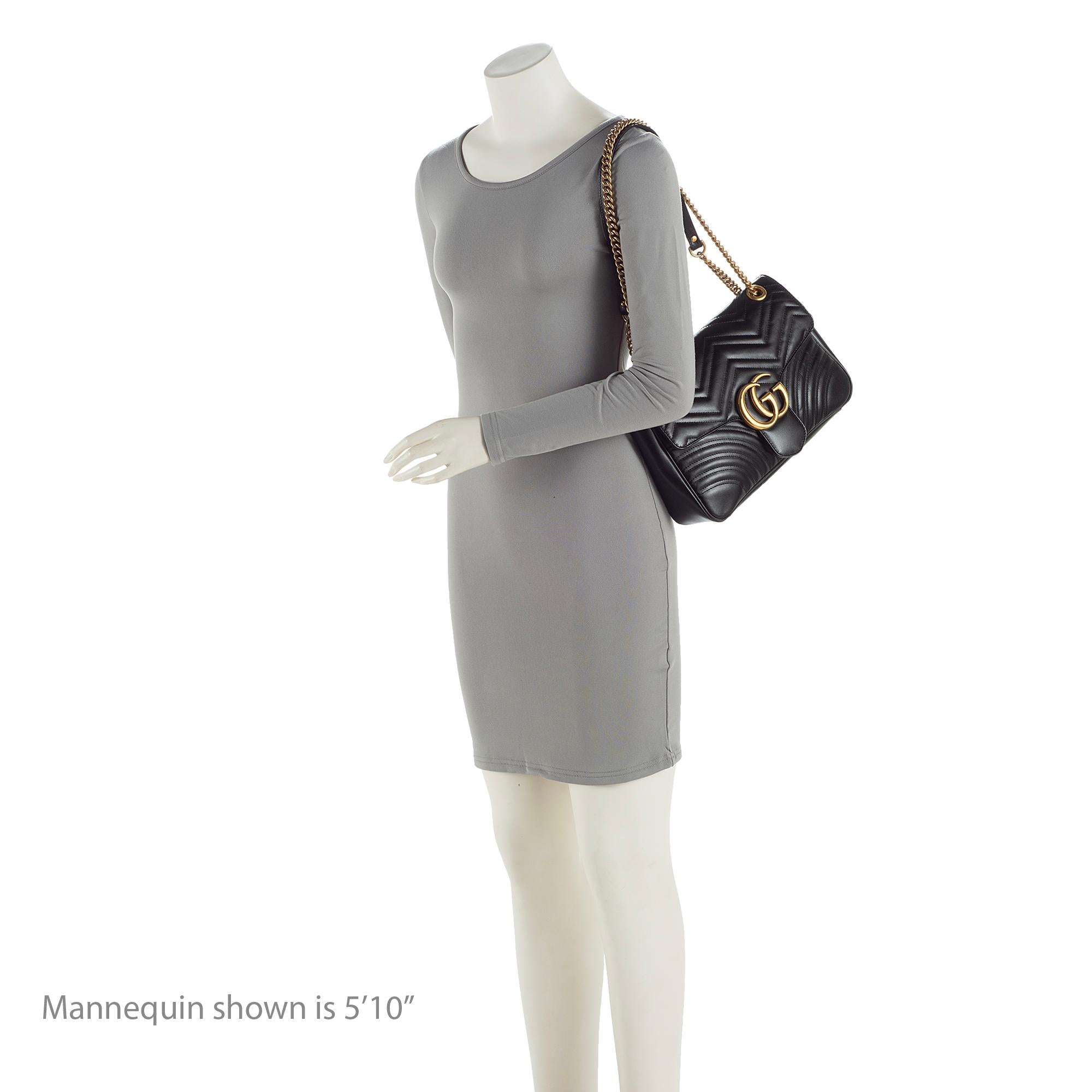 Gucci Matelasse Leather GG Marmont Medium Flap Bag (SHF-d4o6xL)
