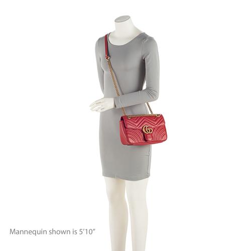 Gucci Matelasse Leather GG Marmont Medium Flap Bag