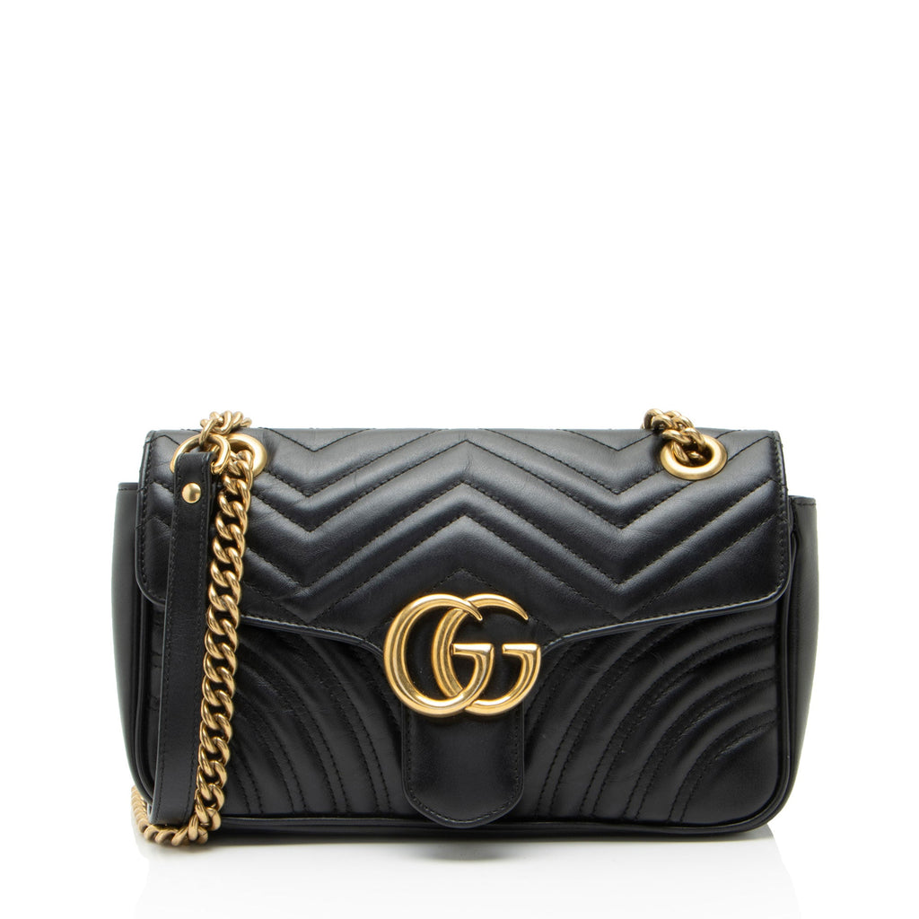 Gucci Matelasse Leather GG Marmont Medium Flap Bag