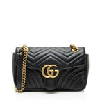 Gucci Matelasse Leather GG Marmont Medium Flap Bag
