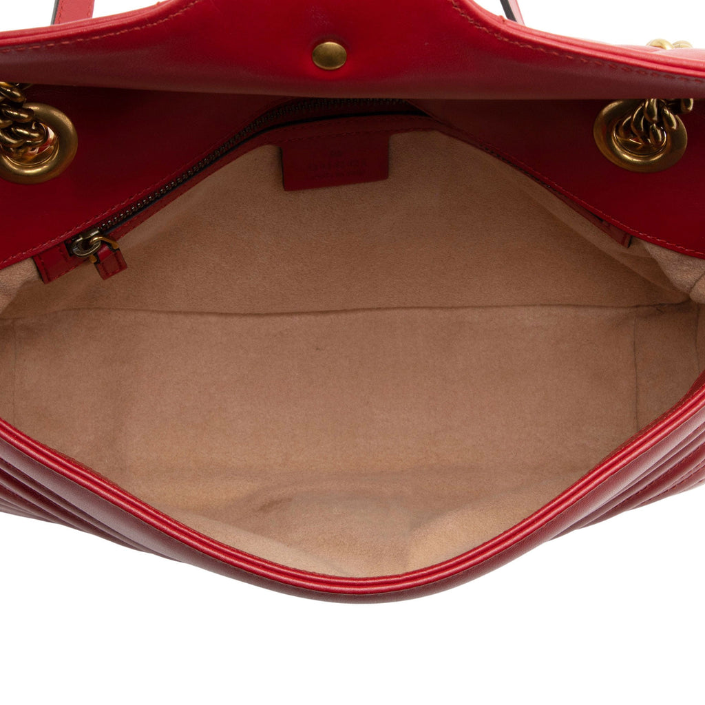 Gucci Matelasse Leather GG Marmont Medium Flap Bag