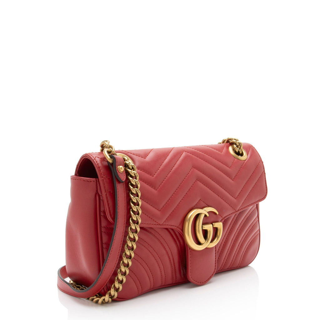 Gucci Matelasse Leather GG Marmont Medium Flap Bag