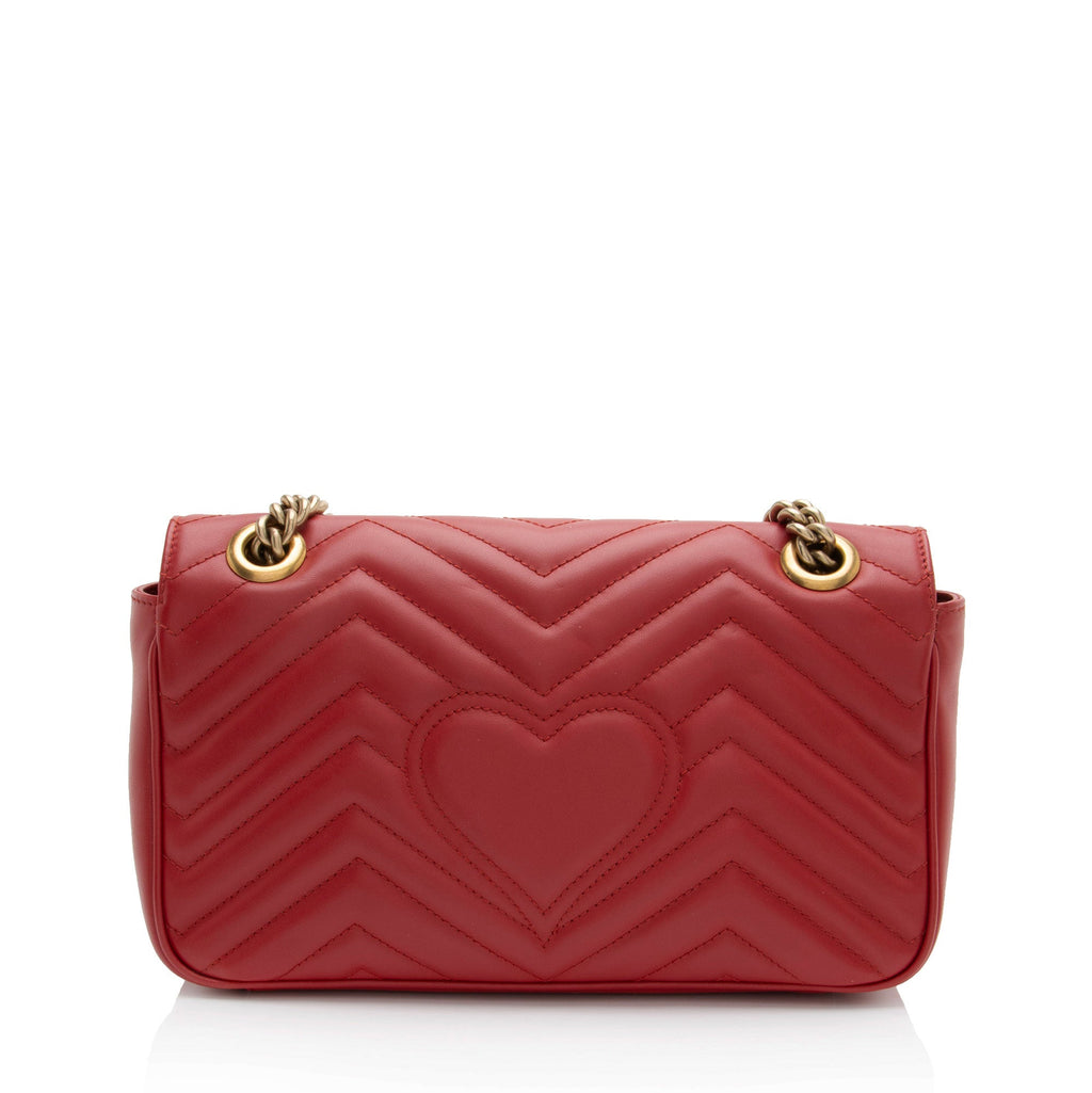 Gucci Matelasse Leather GG Marmont Medium Flap Bag