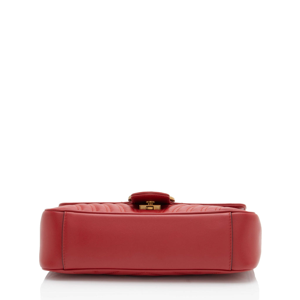 Gucci Matelasse Leather GG Marmont Medium Flap Bag