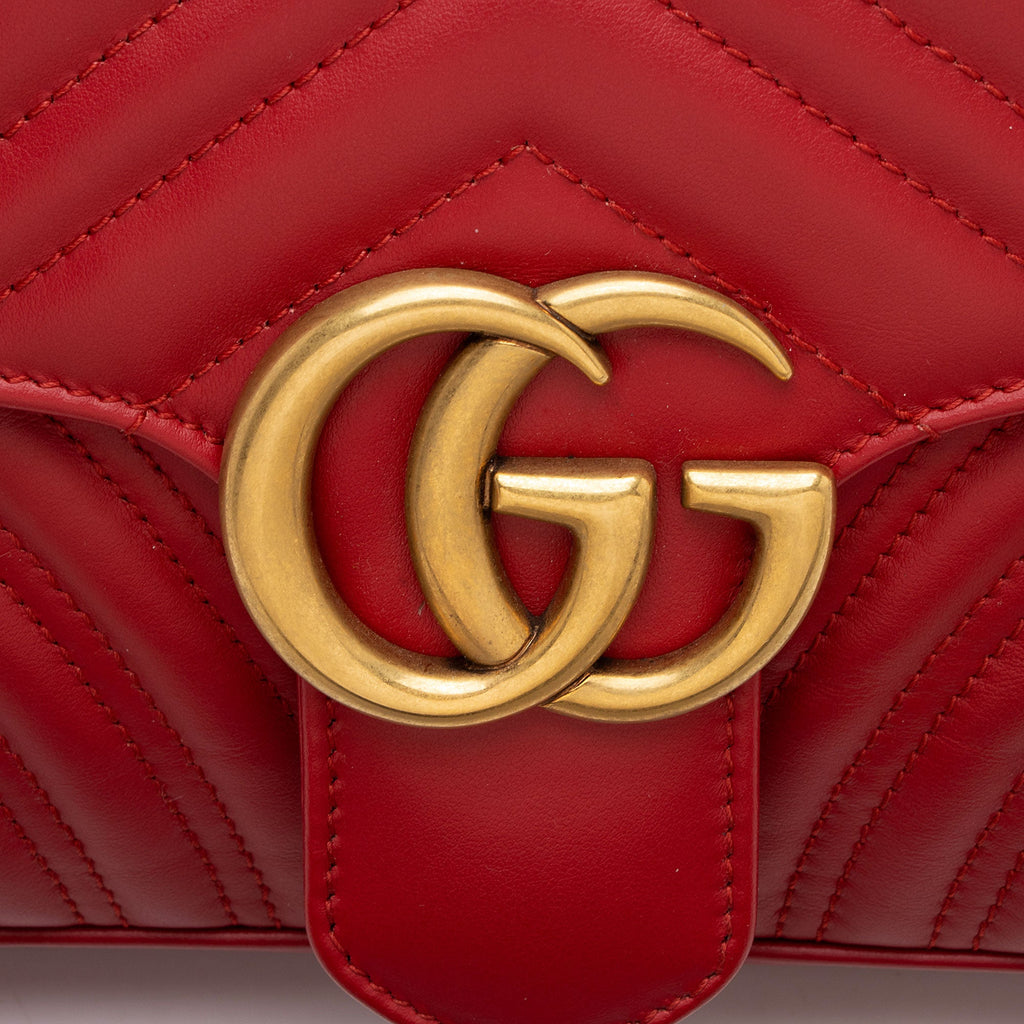 Gucci Matelasse Leather GG Marmont Medium Flap Bag