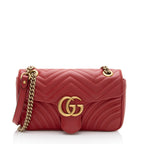 Gucci Matelasse Leather GG Marmont Medium Flap Bag