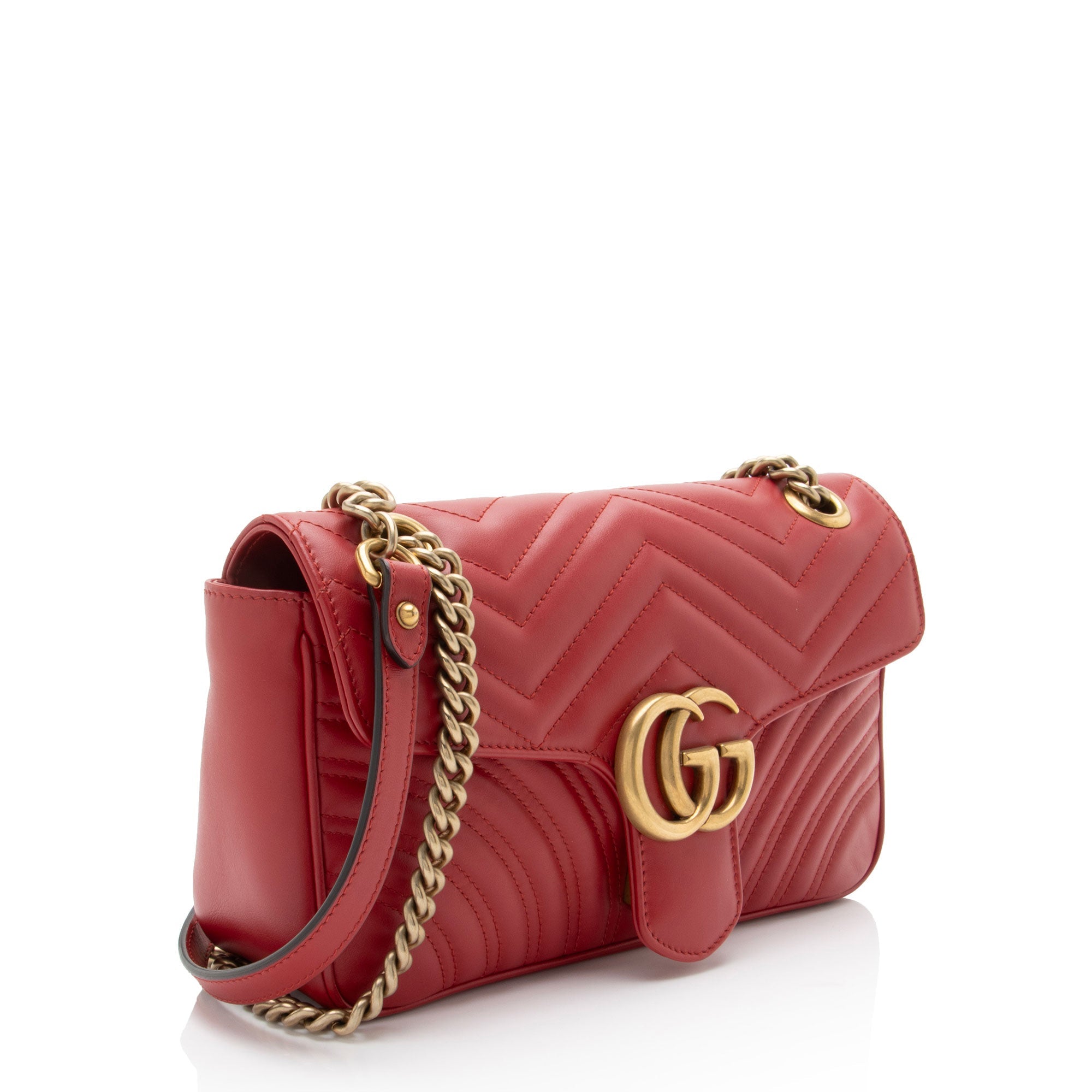 Gucci Matelasse Leather GG Marmont Medium Flap Bag