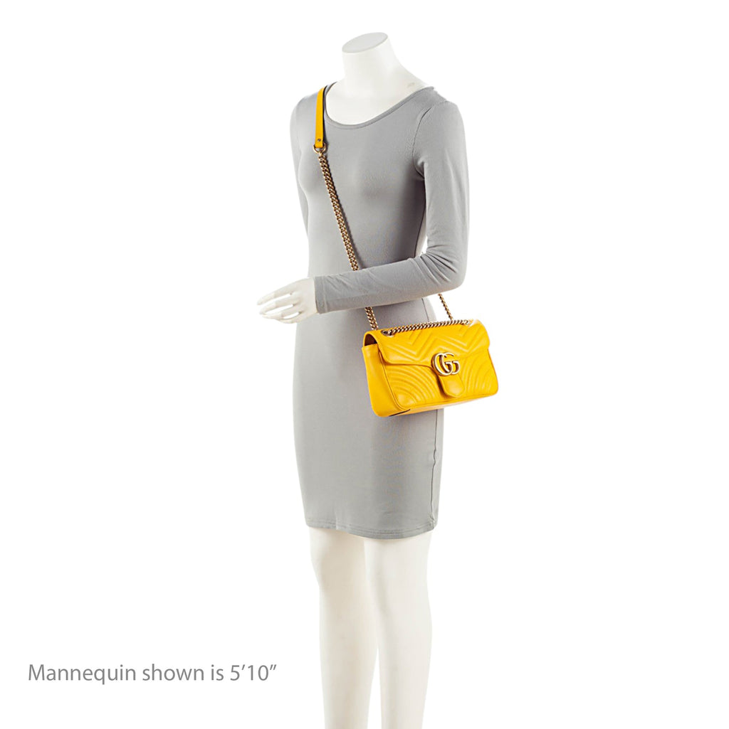Gucci Matelasse Leather GG Marmont Medium Flap Bag