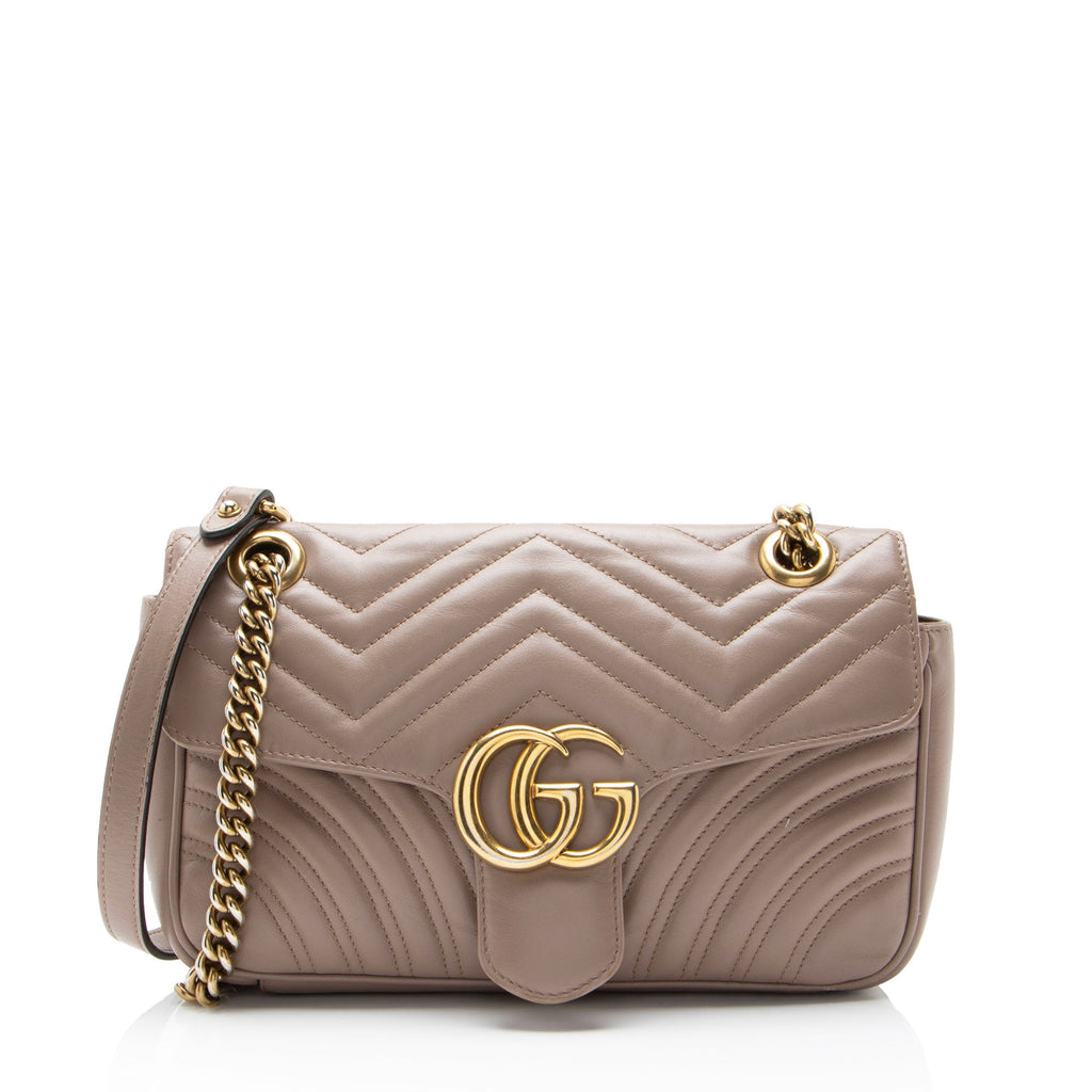 Gucci Matelasse Leather GG Marmont Medium Flap Bag