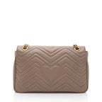 Gucci Matelasse Leather GG Marmont Medium Flap Shoulder Bag (SHF-EZthFS)