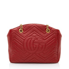 Gucci Matelasse Leather GG Marmont Medium Open Shoulder Bag