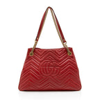 Gucci Matelasse Leather GG Marmont Medium Shoulder Bag (SHF-16326)