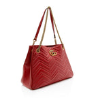 Gucci Matelasse Leather GG Marmont Medium Shoulder Bag (SHF-16326)