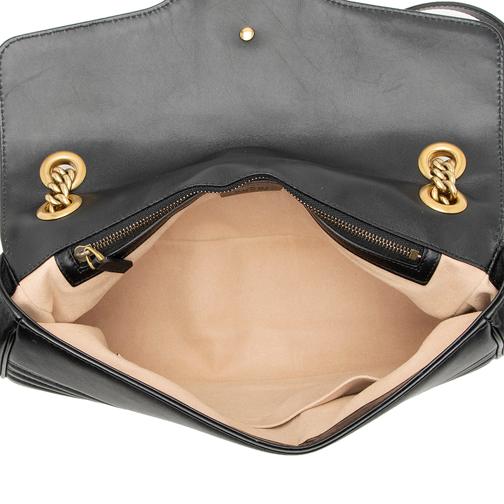 Gucci Matelasse Leather GG Marmont Medium Shoulder Bag (SHF-19739)