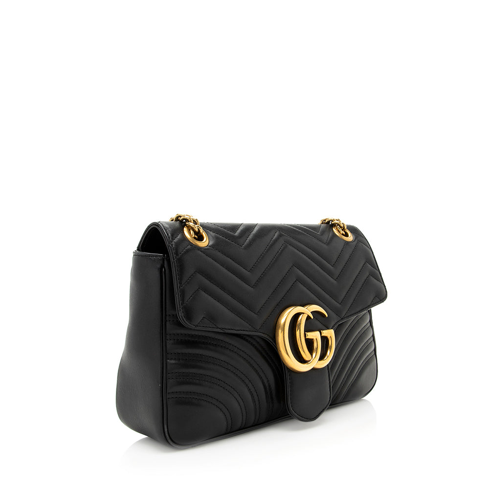 Gucci Matelasse Leather GG Marmont Medium Shoulder Bag (SHF-19739)