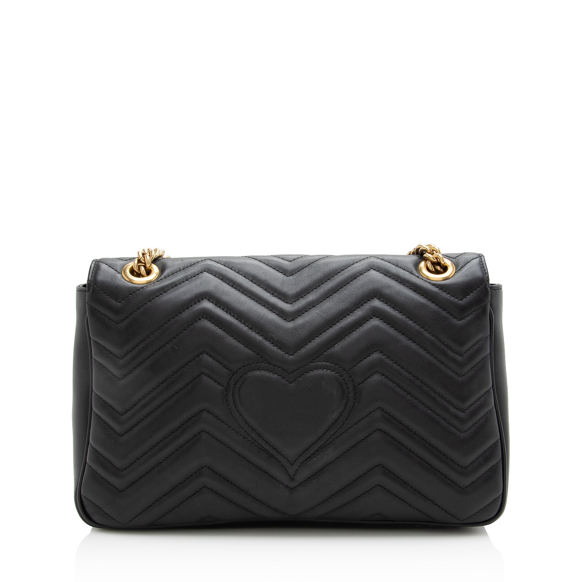 Gucci Matelasse Leather GG Marmont Medium Shoulder Bag (SHF-22884)