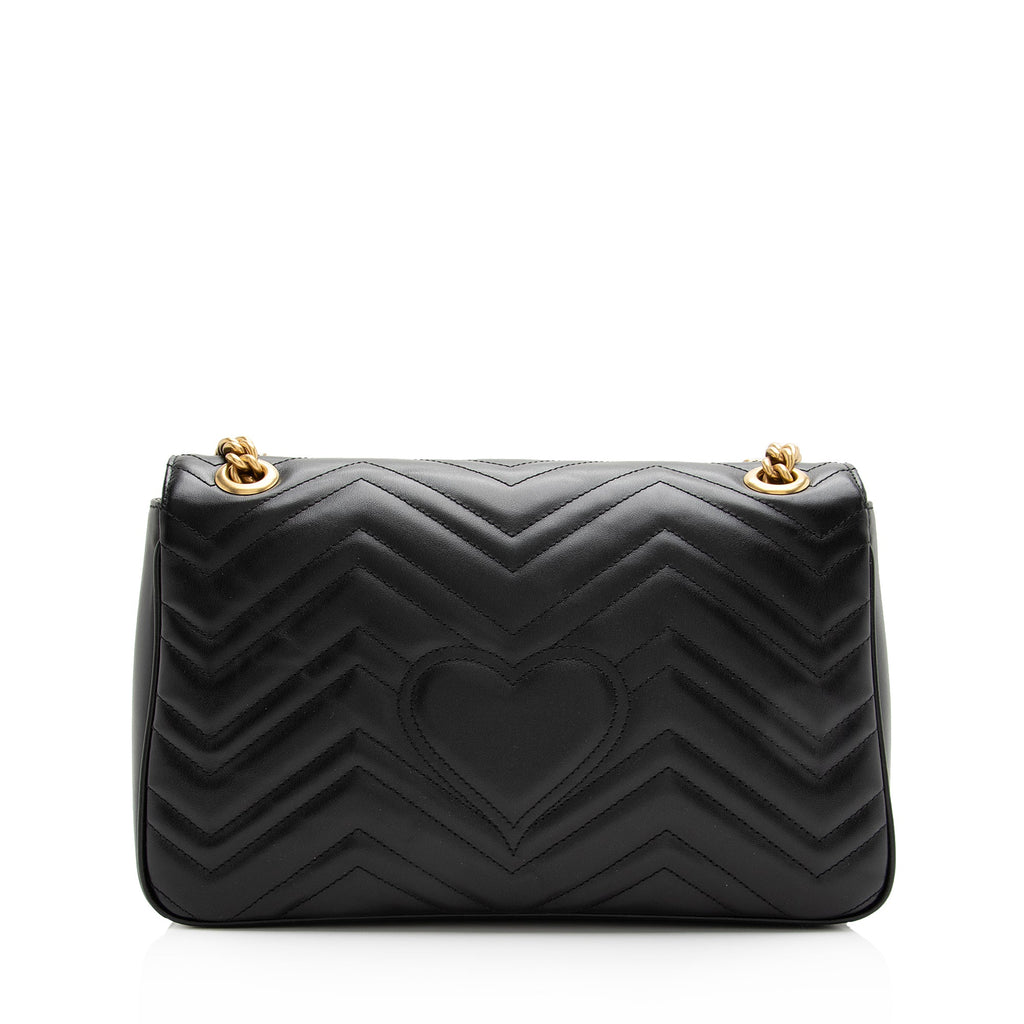 Gucci Matelasse Leather GG Marmont Medium Shoulder Bag (SHF-23019)