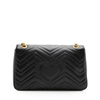 Gucci Matelasse Leather GG Marmont Medium Shoulder Bag (SHF-23019)