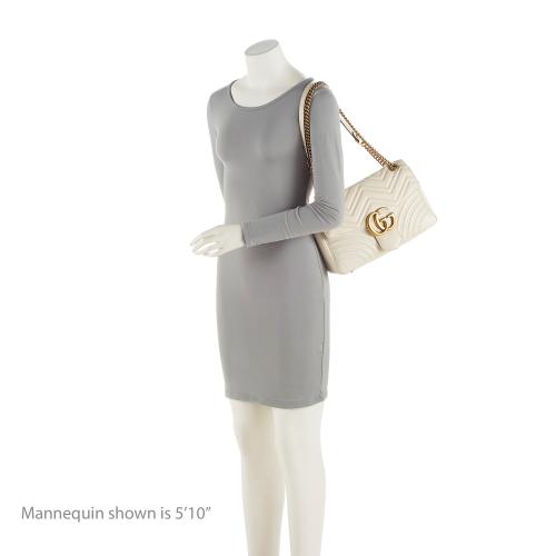 Gucci Matelasse Leather GG Marmont Medium Shoulder Bag (SHF-vZzq6k)
