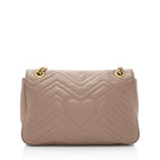Gucci Matelasse Leather GG Marmont Medium Flap Shoulder Bag (SHF-tSeuq4)