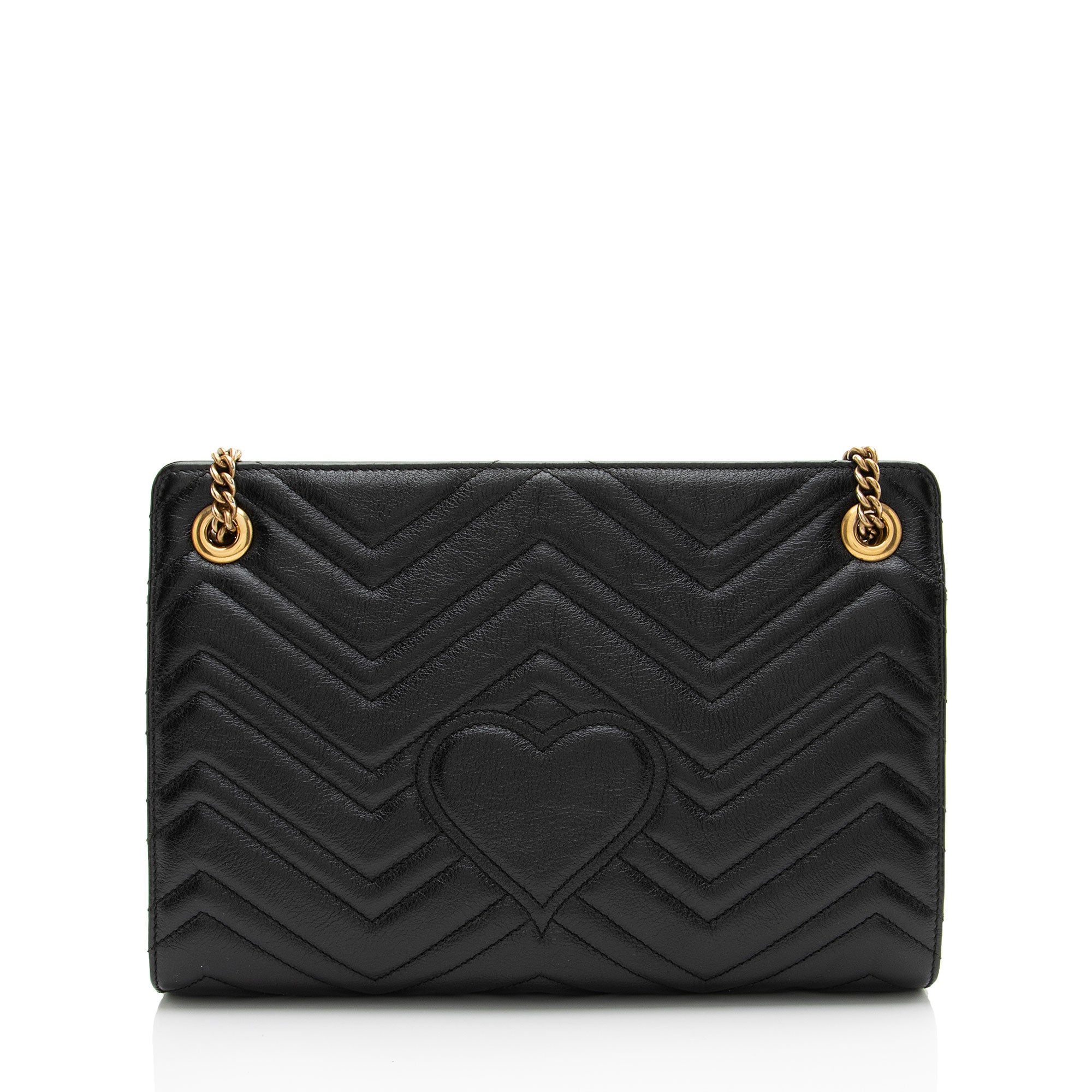 Gucci Matelasse Leather GG Marmont Medium Slim Open Shoulder Bag