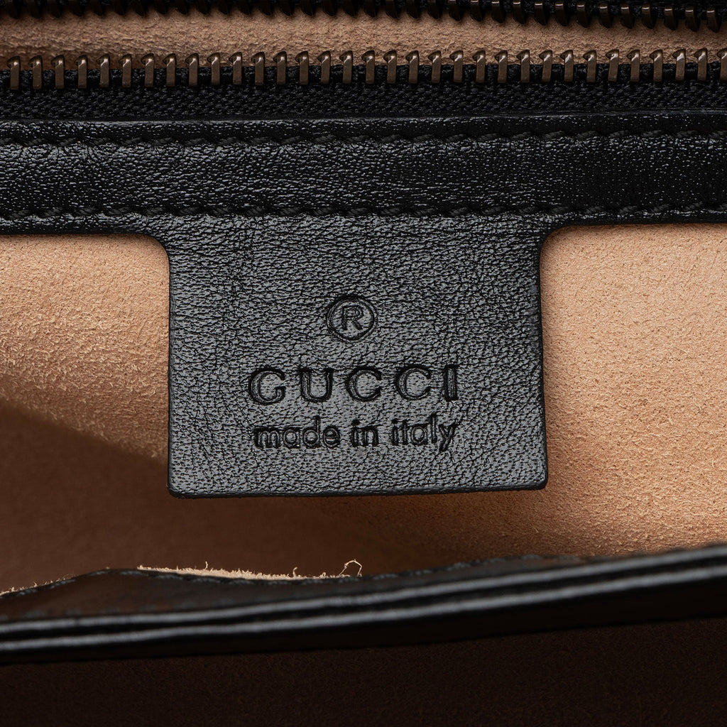 Gucci Matelasse Leather GG Marmont Medium Slim Open Shoulder Bag