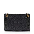 Gucci Matelasse Leather GG Marmont Medium Slim Open Shoulder Bag