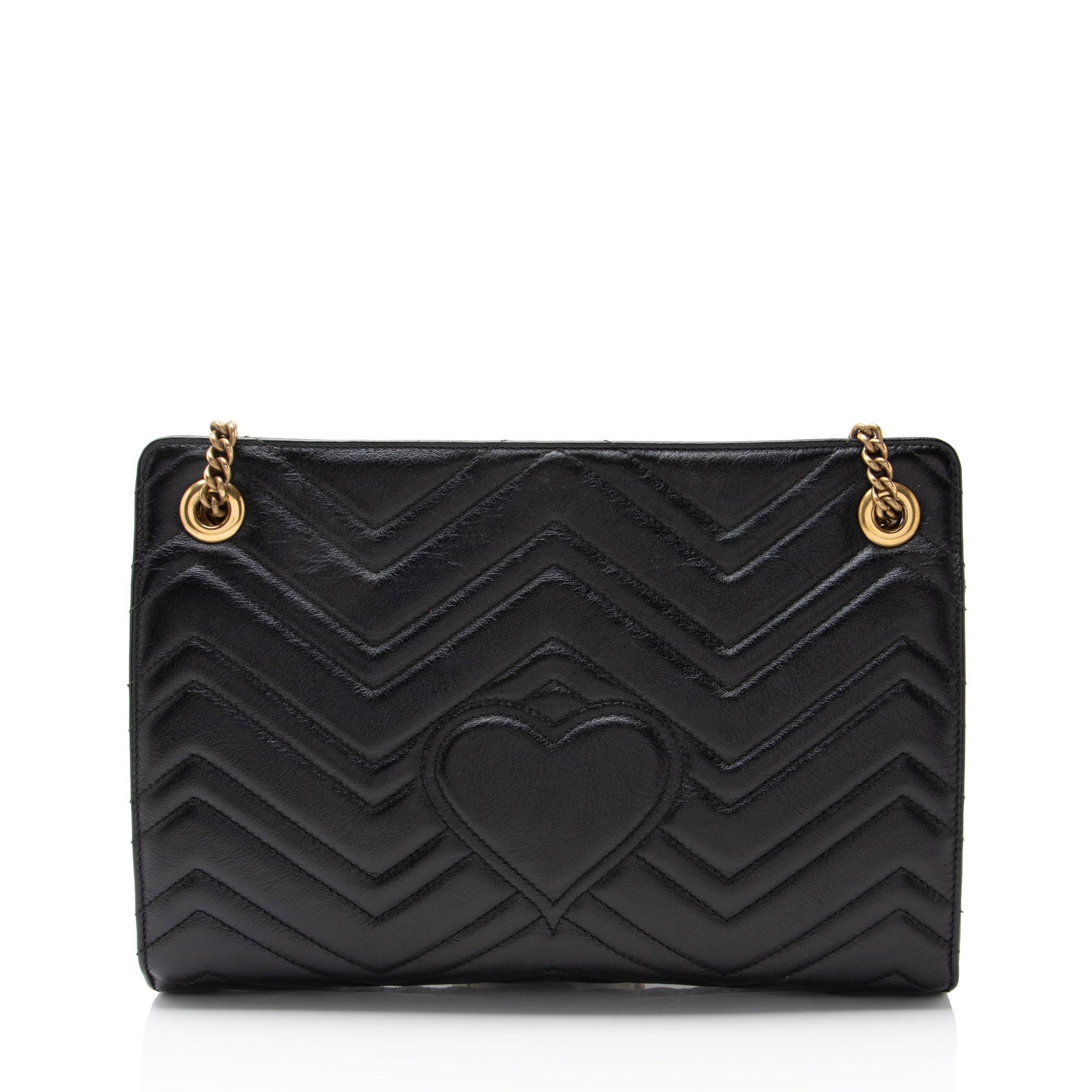 Gucci Matelasse Leather GG Marmont Medium Slim Open Shoulder Bag