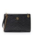 Gucci Matelasse Leather GG Marmont Medium Slim Open Shoulder Bag