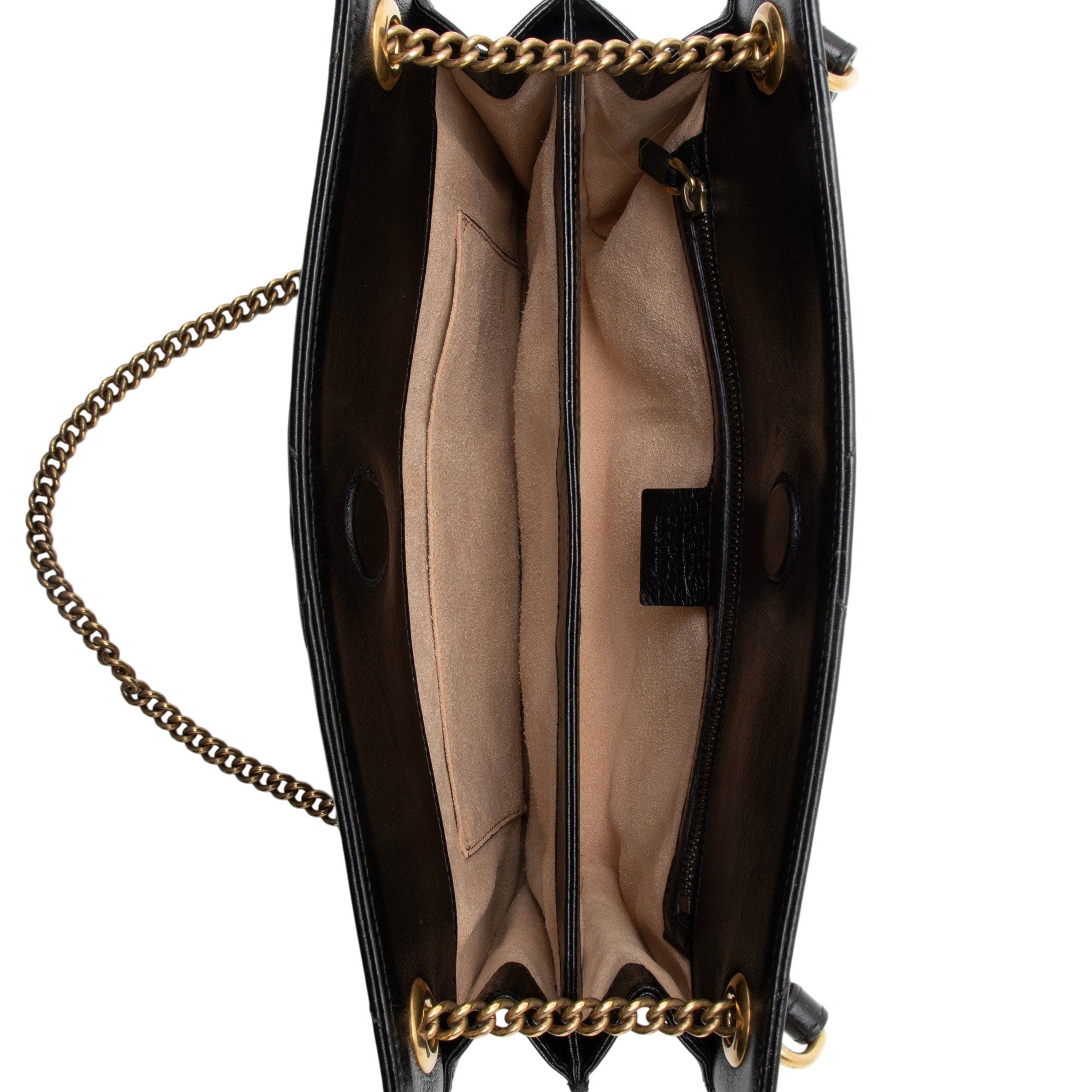 Gucci Matelasse Leather GG Marmont Medium Slim Open Shoulder Bag