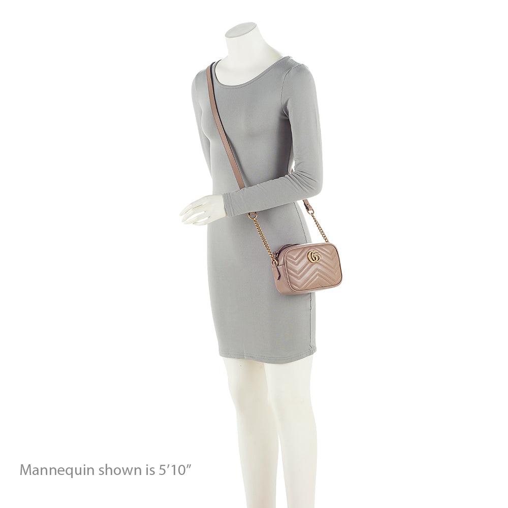 Gucci Matelasse Leather GG Marmont Mini Bag (SHF-22037)