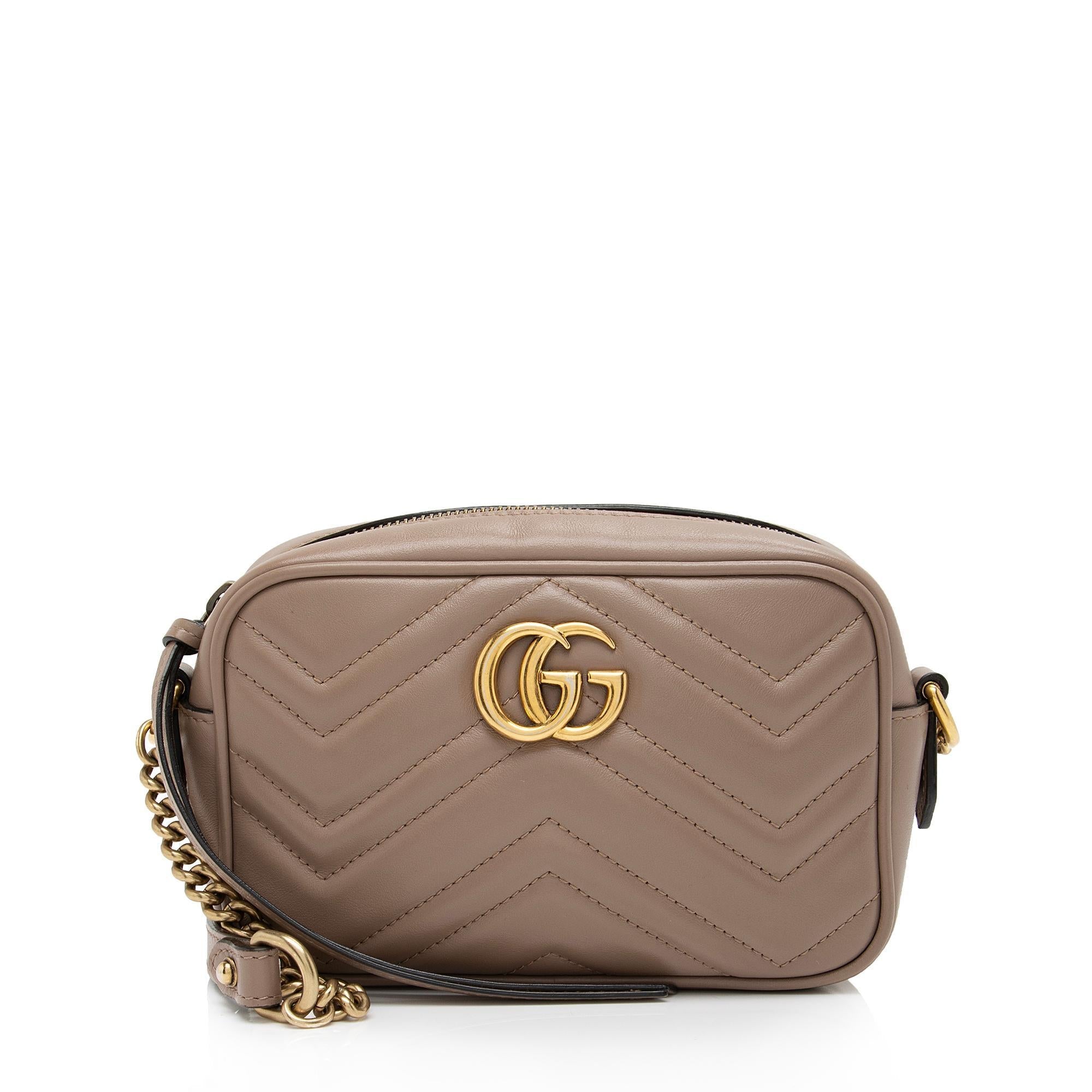 Gucci Matelasse Leather GG Marmont Mini Bag (SHF-W8HmMA)