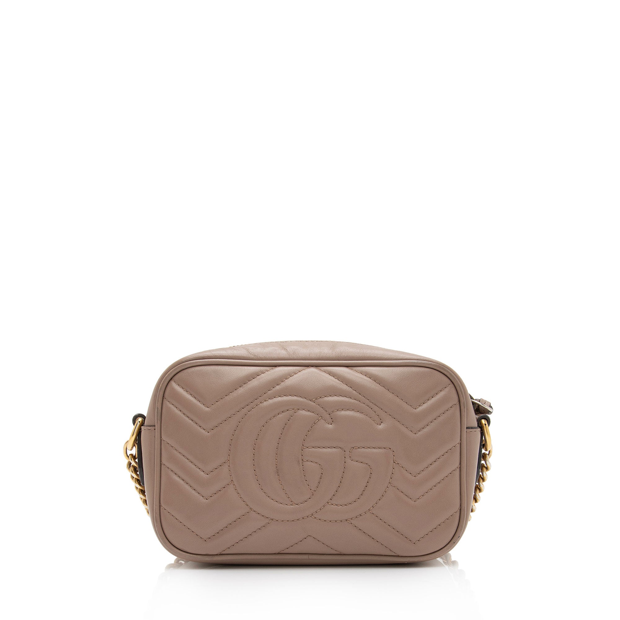 Gucci Matelasse Leather GG Marmont Mini Bag (SHF-mxqNer)