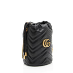 Gucci Matelasse Leather GG Marmont Mini Bucket Bag (SHF-81NEzE)
