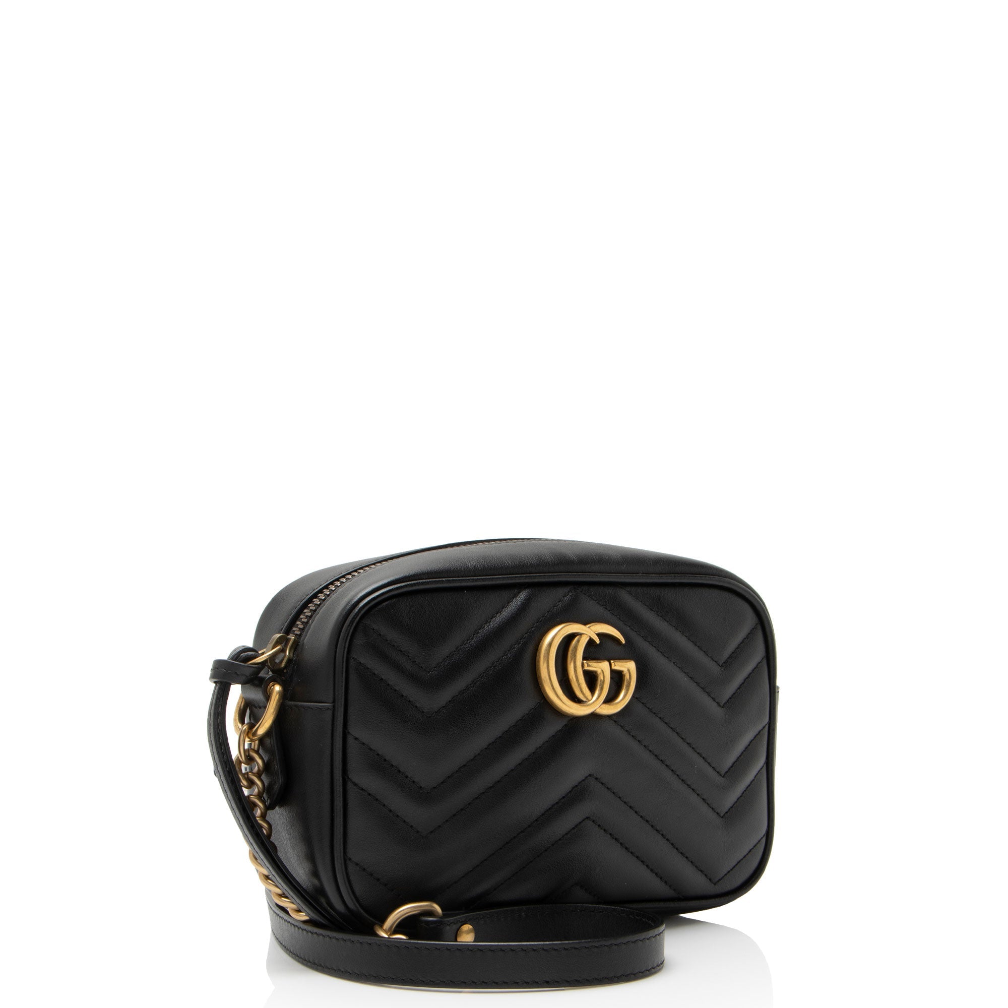 Gucci Matelasse Leather GG Marmont Mini Camera Bag