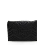 Gucci Matelasse Leather GG Marmont Mini Chain Shoulder Bag (SHF-KHf4XN)